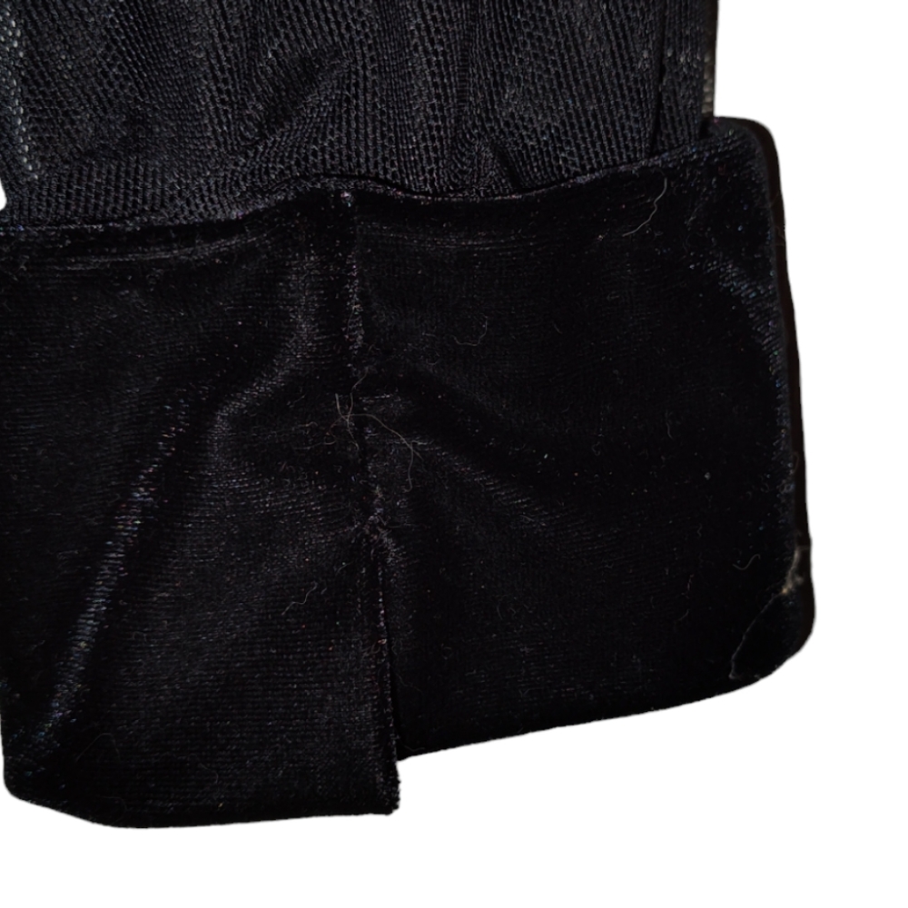 JR Nites Woman Vintage Black Velvety Sheer Size Large - Picture 6 of 10